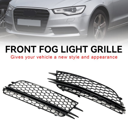 Audi 2012-2015 A6 C7 2PCS Front Fog Light Cover Bezel Grille