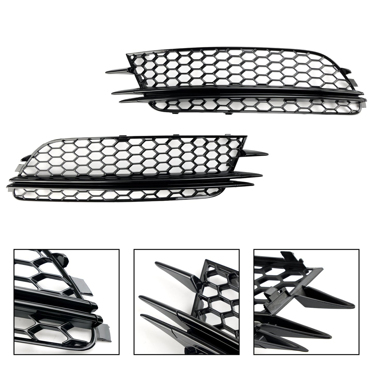 Audi 2012-2015 A6 C7 2PCS Front Fog Light Cover Bezel Grille