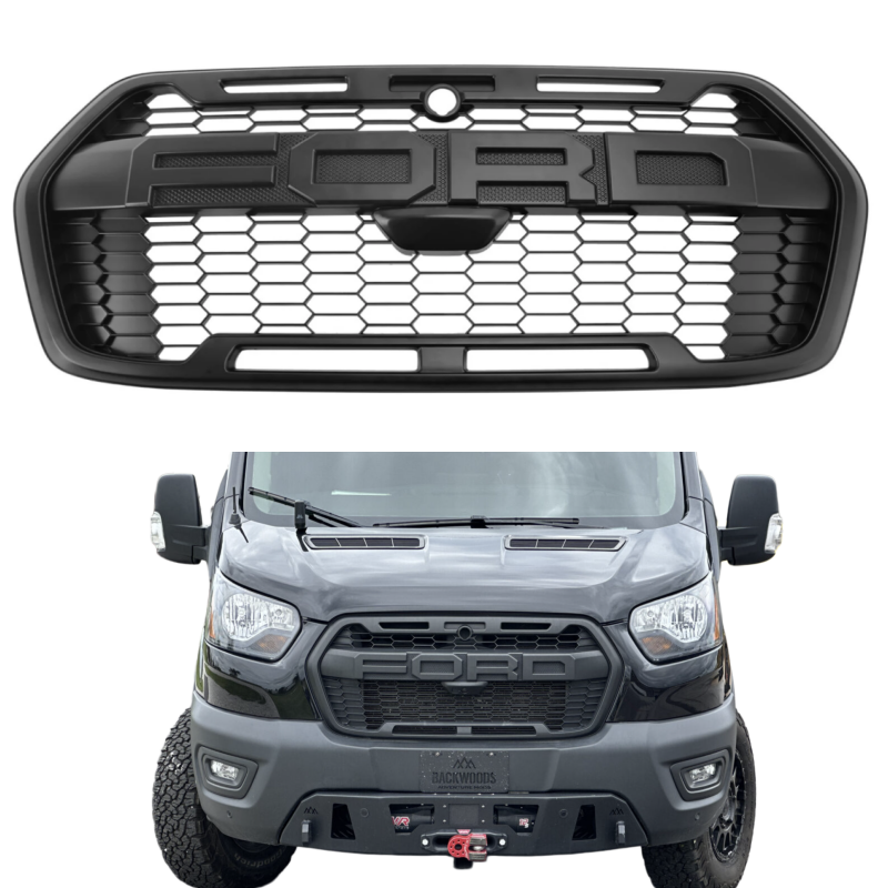 2019-2026 Ford Transit 150 250 350 Front Bumper Grill Replacement Matte Black Grill