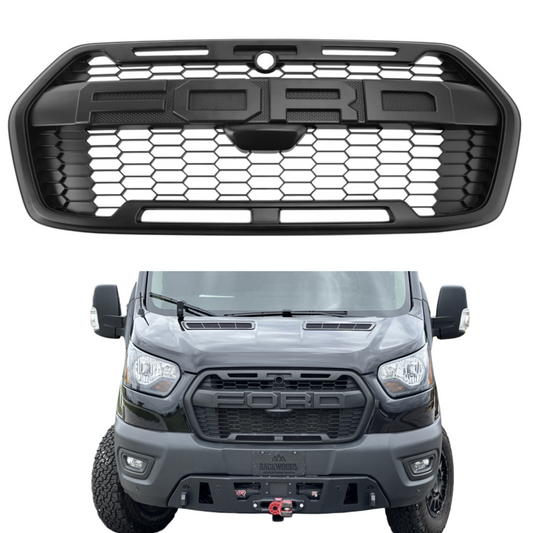 2019-2026 Ford Transit 150 250 350 Front Bumper Grill Replacement Matte Black Grill