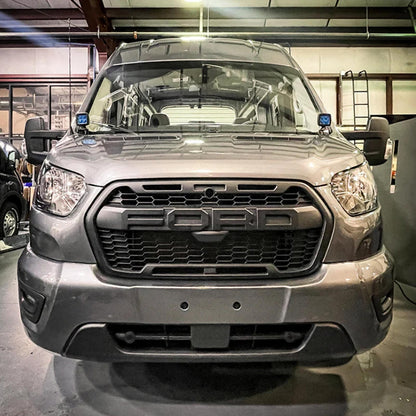 Raptor Style Grill 2019-2026 Ford Transit 150 250 350 Front Bumper Grill Replacement Matte Black Grill