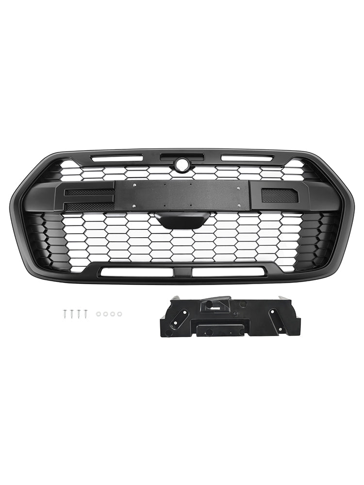 2019-2024 Ford Transit MK8 Trail Raptor Style Grille Front Bumper Replacement Matte Black Grill