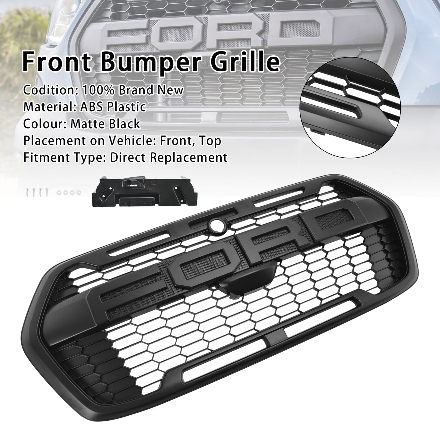 2019-2026 Ford Transit T150 T250 T350 Raptor Style Front Bumper Grille 2467809 LK31-17B968-AA5YZ9