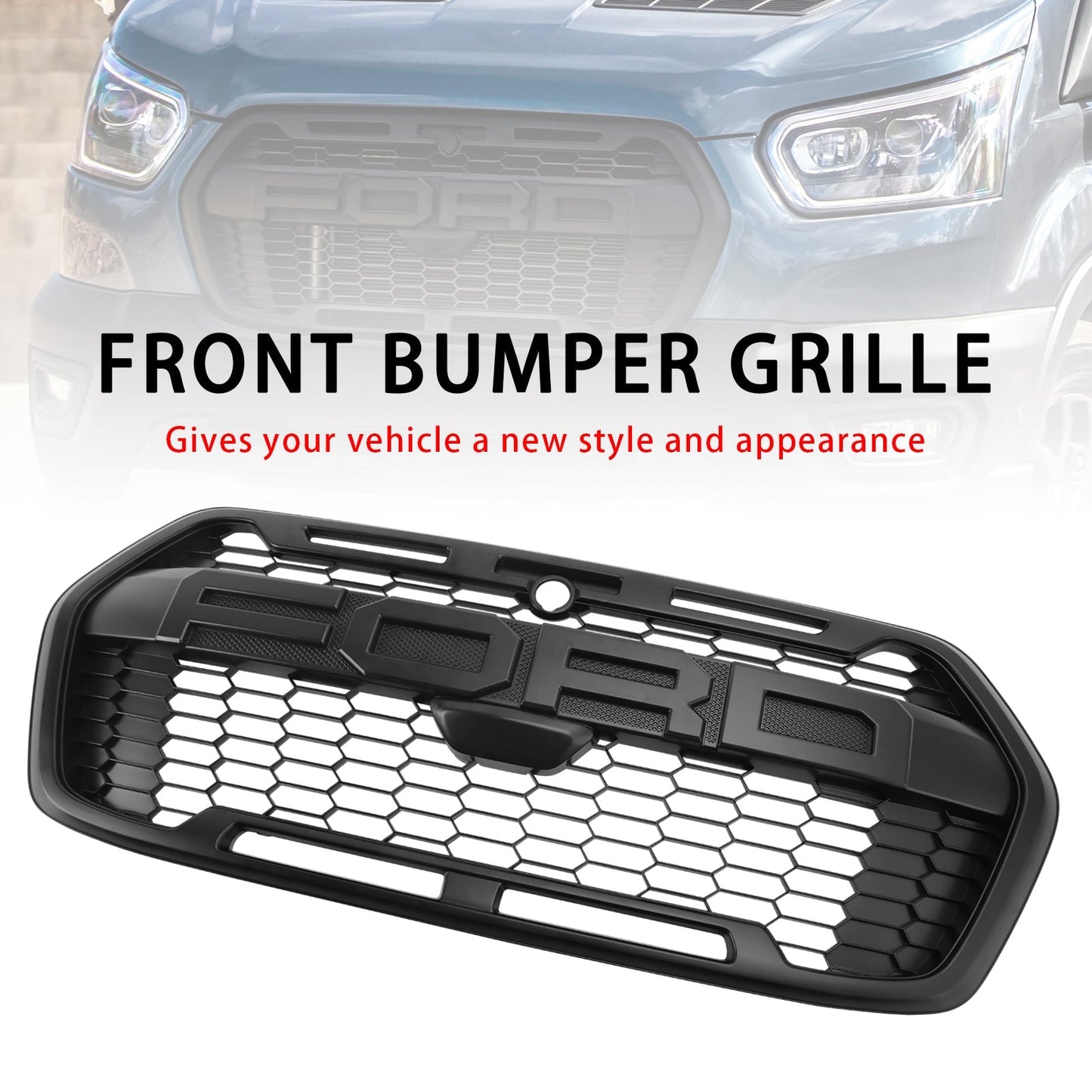 2019-2026 Ford Transit T150 T250 T350 Raptor Style Front Bumper Grille 2467809 LK31-17B968-AA5YZ9
