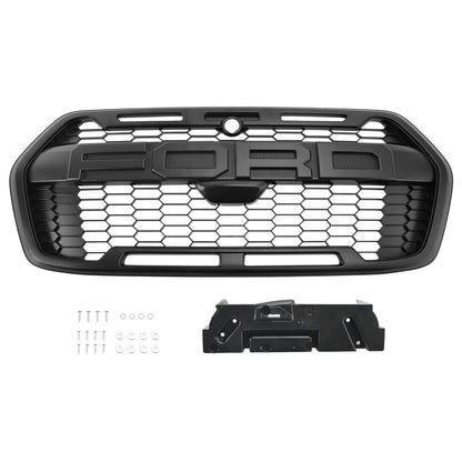 Raptor Style Grill 2019-2026 Ford Transit 150 250 350 Front Bumper Grill Replacement Matte Black Grill