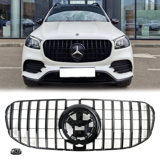 2020-2023 Benz GLS-Class X167 GLS450/580 GT Front Bumper Mercedes Grille Black GT Style Grill