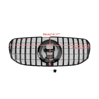 2020-2023 Mercedes Benz GLS Class X167 GTR Style Grill Front Bumper Glossy Black Replacement Grille