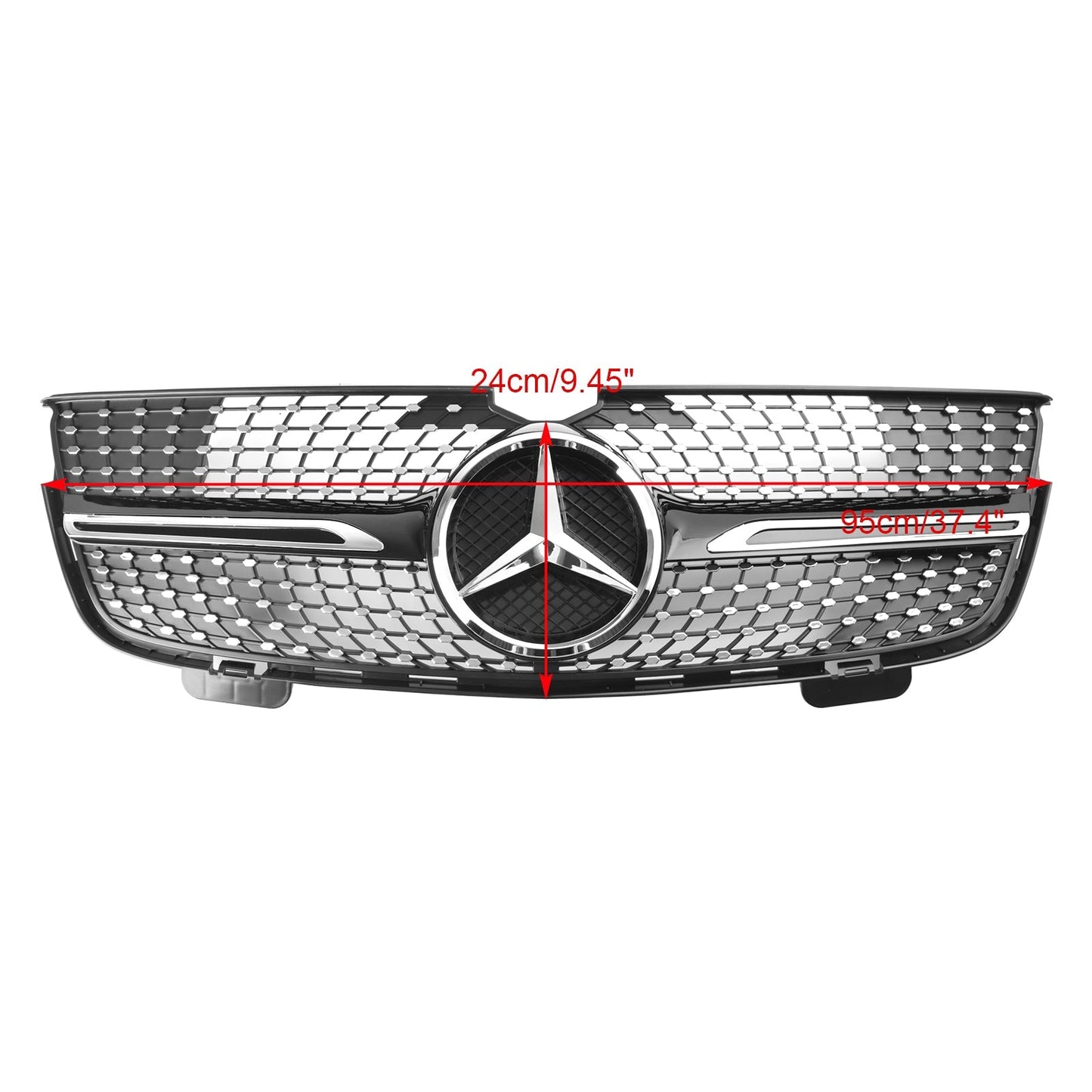 Benz 2007-2009 GL-Class X164 GL320 GL450 GL350 Chrome Diamonds Mercedes Grill Front Bumper Grille