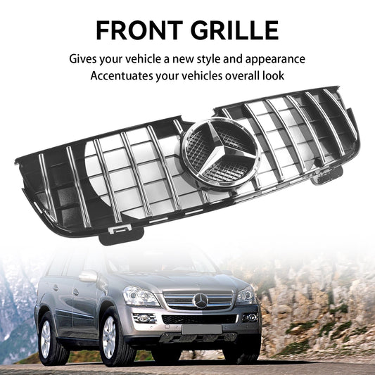 Mercedes-Benz 2007-2009 GL-Class X164 GL450 GT Front Bumper Grille Black Chrome Grill