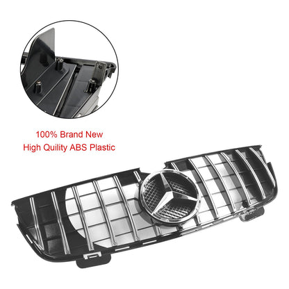 Mercedes-Benz 2007-2009 GL-Class X164 GL350 GTR Style Front Bumper Grill Chrome Black Grill