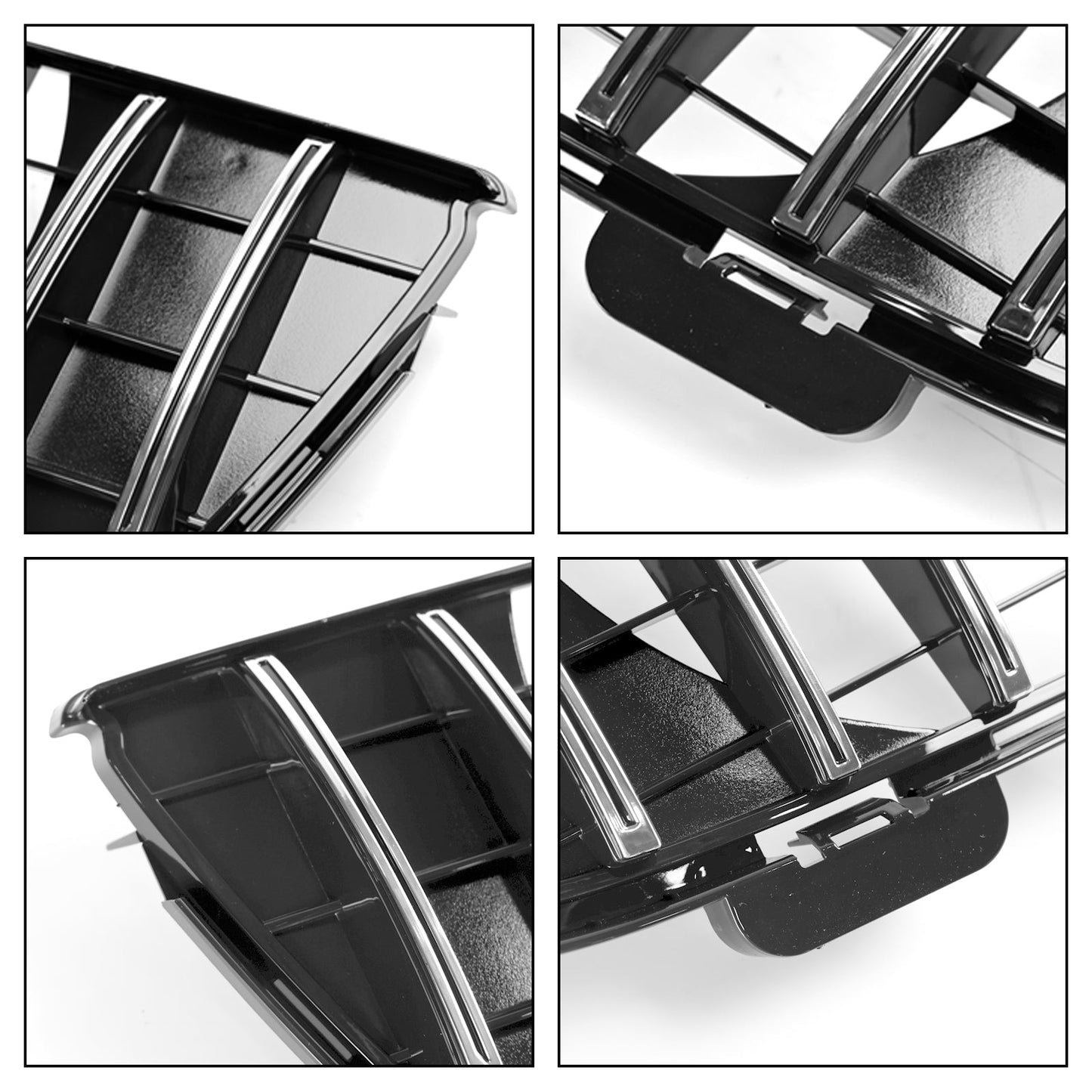 2007-2009 Mercedes-Benz GL-Class X164 GL320 GT Front Bumper Grill GTR Style Chrome Black Grill