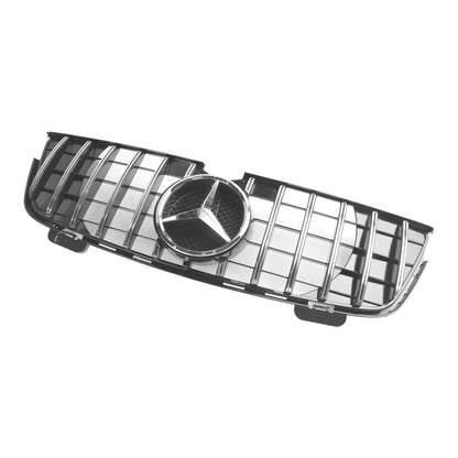 Mercedes-Benz 2007-2009 GL-Class X164 GL350 GTR Style Front Bumper Grill Chrome Black Grill