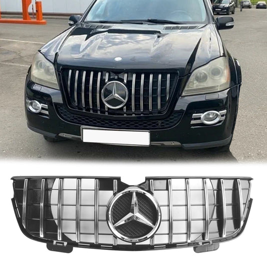 Mercedes-Benz 2007-2009 GL-Class X164 GL350 GTR Style Front Bumper Grill Chrome Black Grill