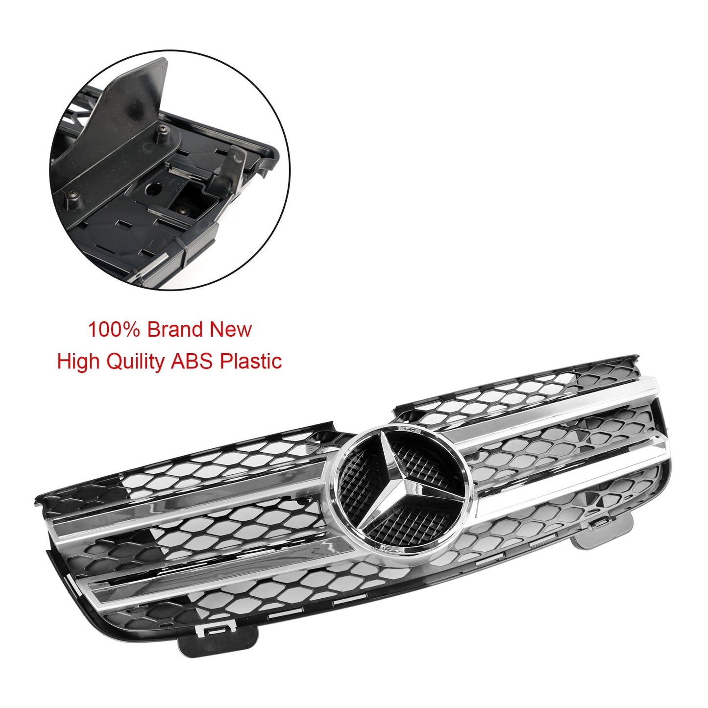 2007-2009 Mercedes-Benz GL-Class X164 Front Bumper Grille Chrome Grill