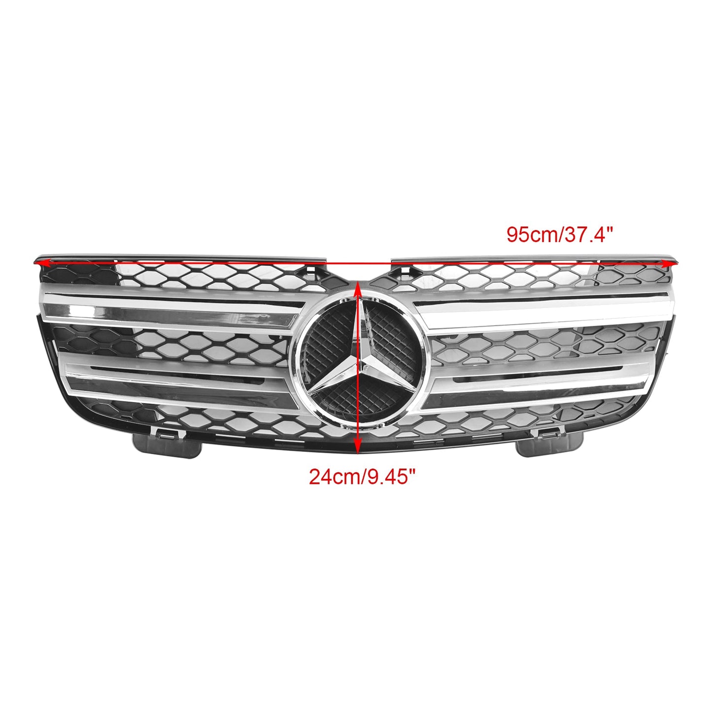 2007-2009 Mercedes-Benz GL-Class X164 Front Grille Air Intake Radiator Bumper Chrome Grill