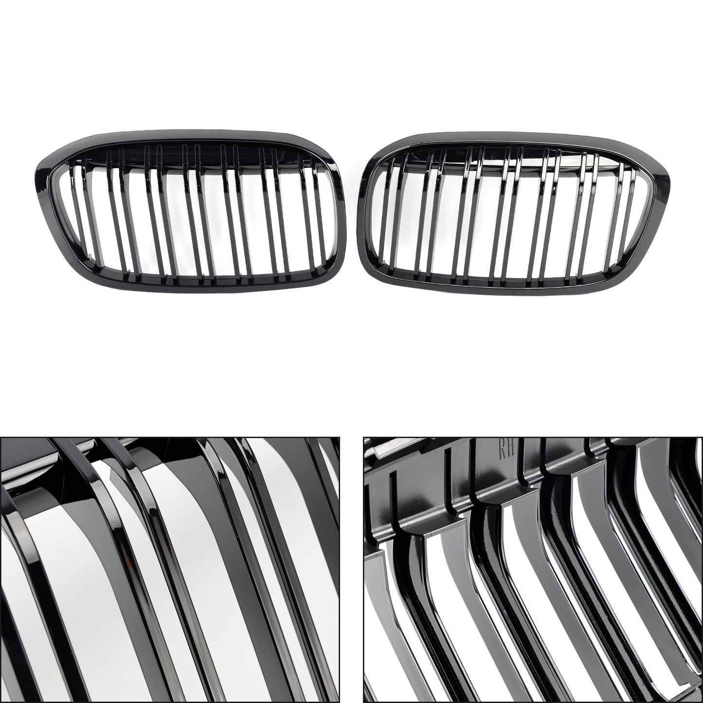 2018-2021 BMW 2 Series F45 F46 218i/220d/218d/M235i Front Kidney Grill Gloss Black Grille