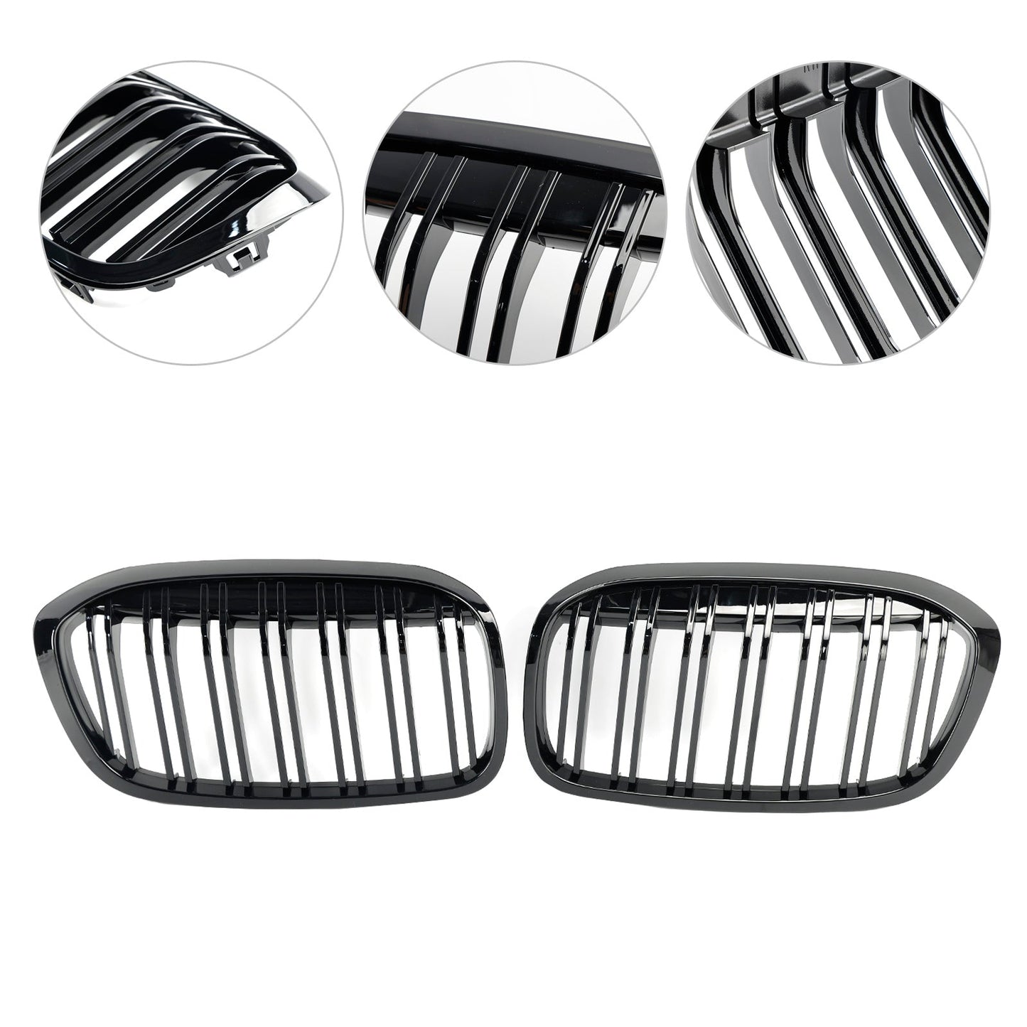 2018-2021 BMW 2 Series F45 F46 218i/220d/218d/M235i Front Kidney Grill Gloss Black Grille