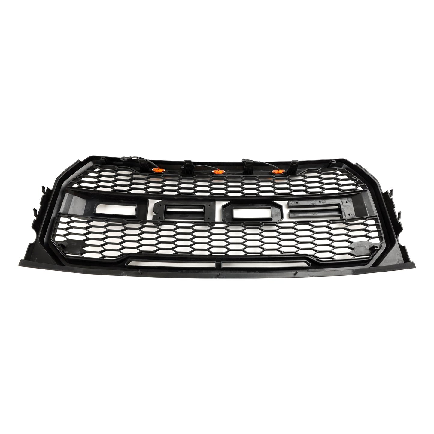 2015-2017 Raptor Grille Ford F150 Black / Gray Front Bumper Honeycomb Grill With LED