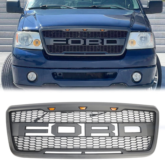 2004-2008 Ford F150 Raptor Style Grille Black/Grey Black Choose