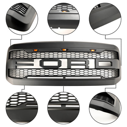 Ford F250 F350 2005-2007 Super Duty Front Bumper Grill Grille W/ LED Generic