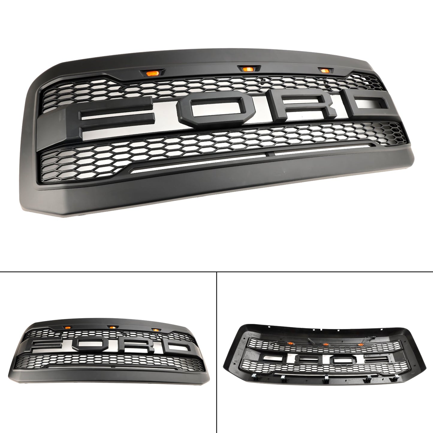 Ford F250 F350 2005-2007 Super Duty Front Bumper Grill Grille W/ LED Generic