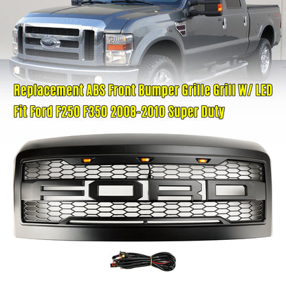 F250 F350 2008-2010 Ford Super Duty Front Bumper Grill w/Lights Generic