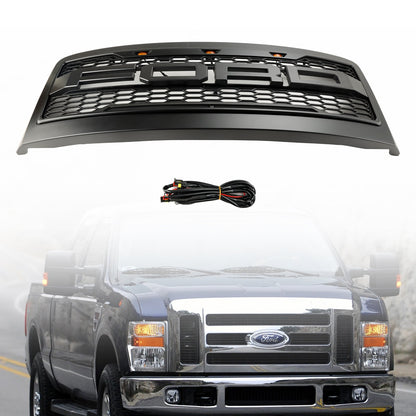 2008-2010 Ford F250 F350 Super Duty Front Bumper Grille Grill w/Lights Generic