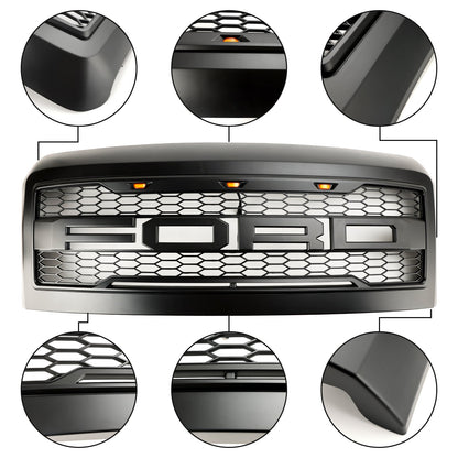 F250 F350 2008-2010 Ford Super Duty Front Bumper Grill w/Lights Generic