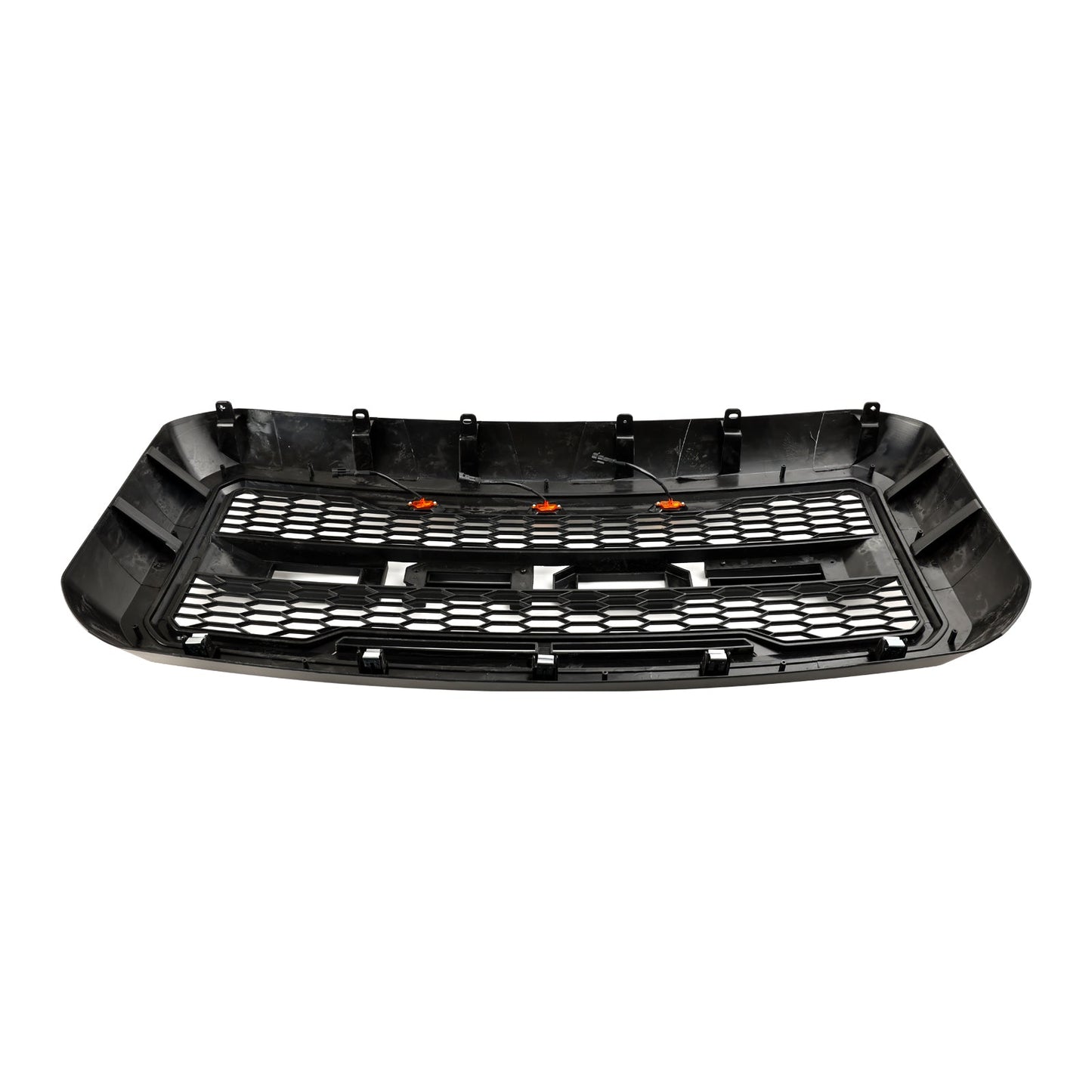 2011-2016 Ford F250/350/450/550 Super Duty Raptor Style Front Bumper Grill Replacement W/LED Black Grille