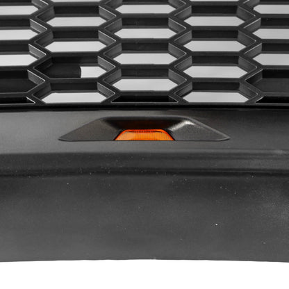 2009-2014 Ford F150 Raptor Style Grille W/ LED Light Front Bumper Matte Black / Glossy Black / Gray Honeycomb Grill