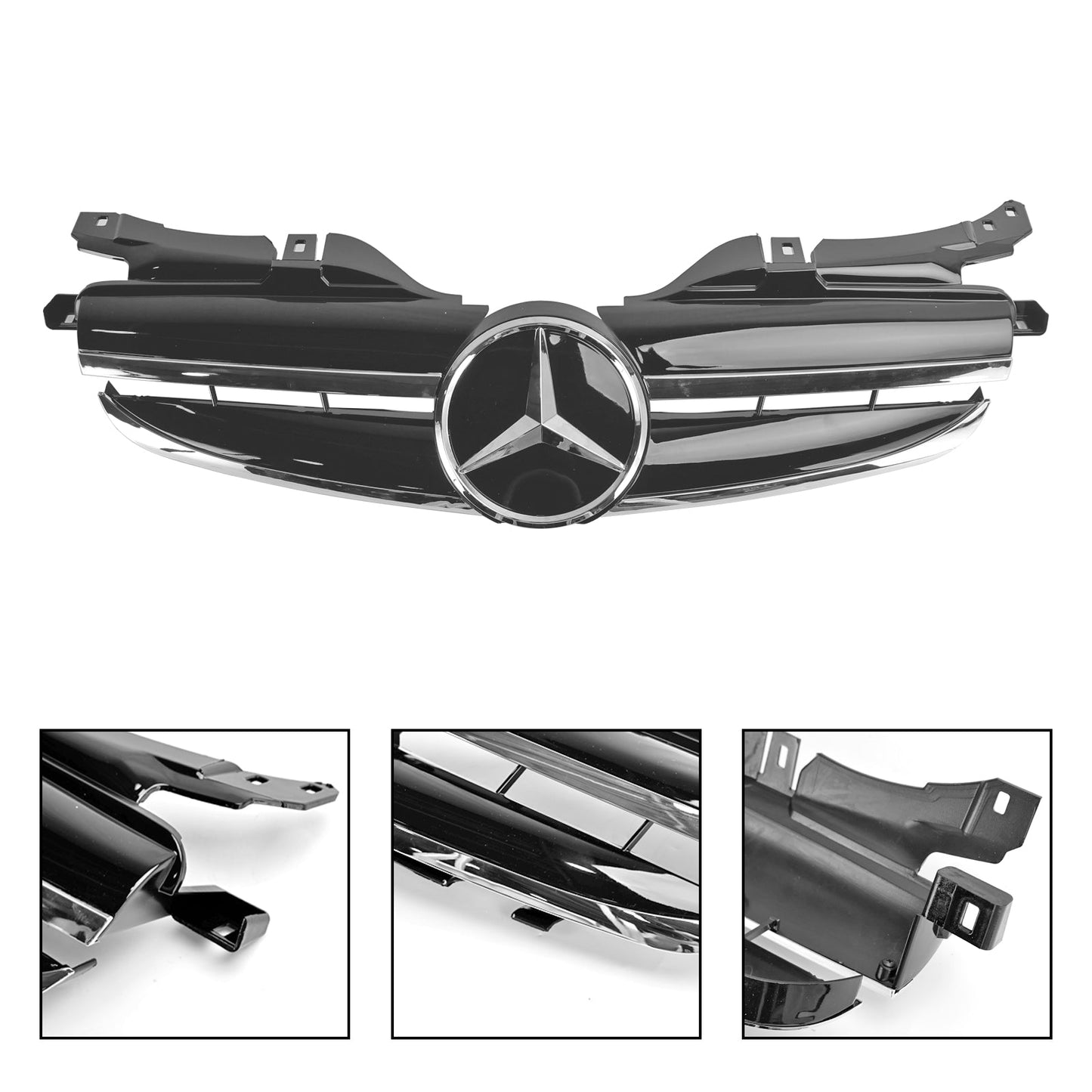 1998-2004 Mercedes Benz SLK-Class R170 SLK320 SLK230 SLK200 Front Bumper Grille Black Grill