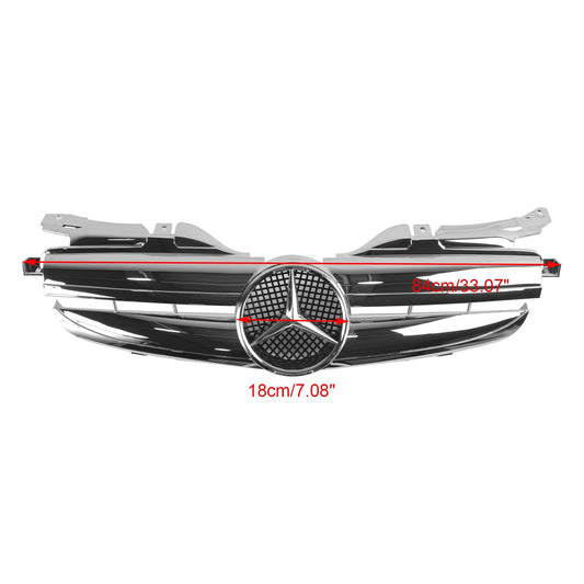 1998-2004 Mercedes Benz SLK-Class R170 SLK320 SLK230 SLK200 Front Bumper Grill Chrome Replacement Grille