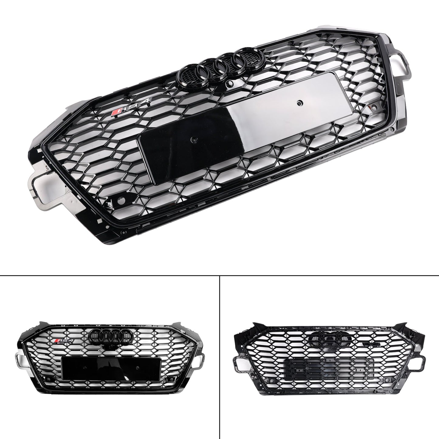 2020-2022 Audi A4 B9.5 A4 S-Line S4 RS4 Style Front Bumper Grill Replacement Black Grille