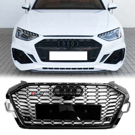 2020-2022 Audi A4 B9.5 A4 S-Line S4 RS4 Style Front Bumper Grill Replacement Black Grille