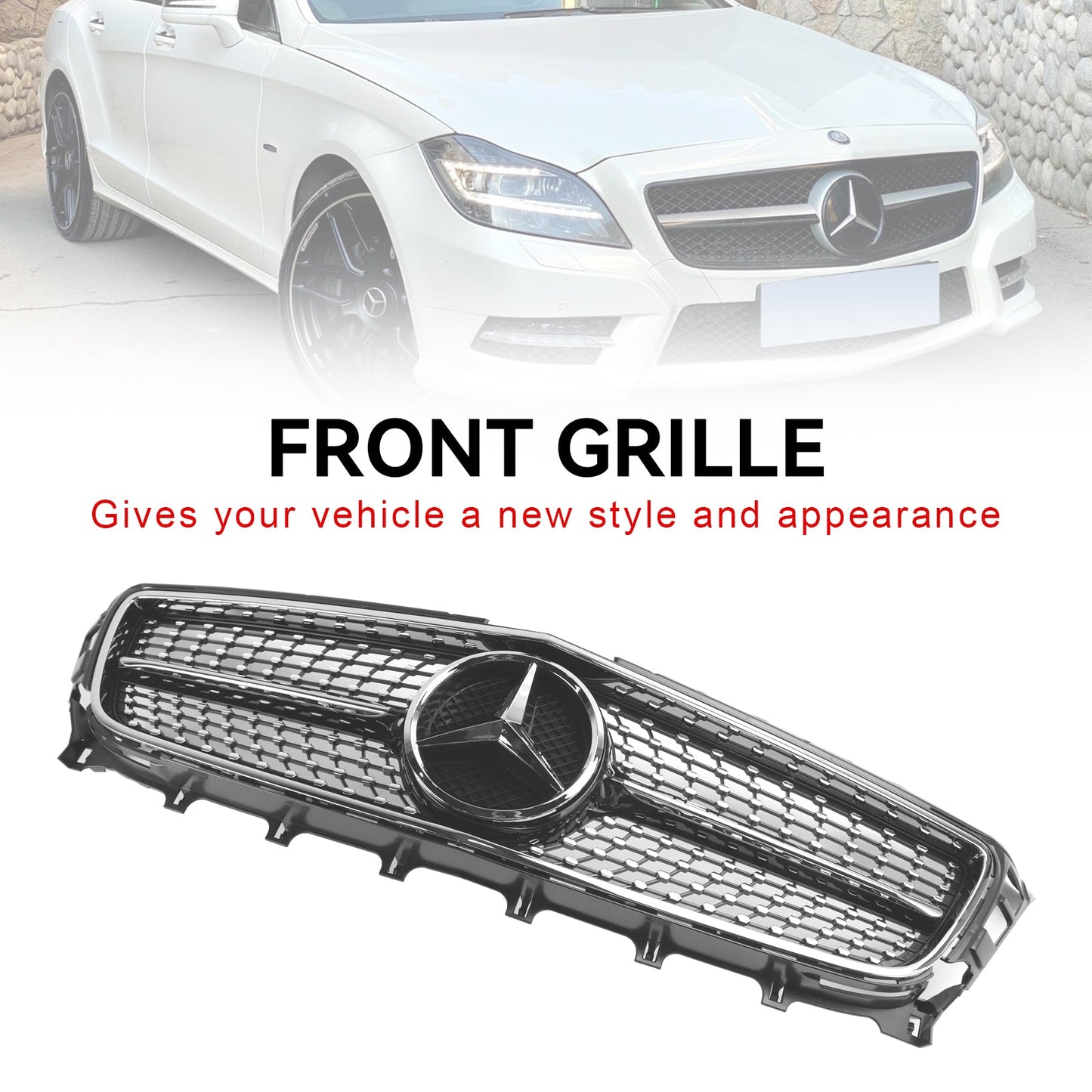 2011-2014 Mercedes Benz CLS-Class W218 CLS250/350/400/500/550 C218 X218 Front Grill Replacement Grille