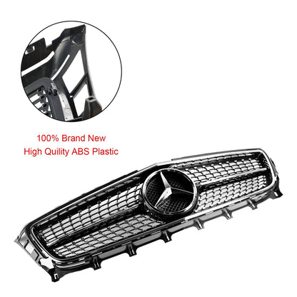 2011-2014 Mercedes Benz CLS W218 C218 X218 CLS250/350/400/500/550 Diamond / AMG Style Grille Front Bumper Black Grill