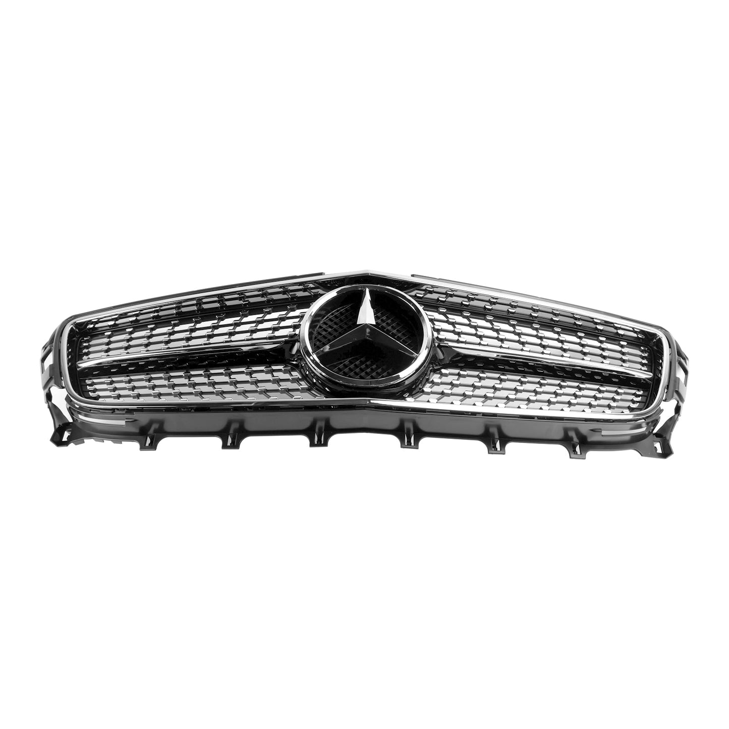 2011-2014 Mercedes Benz CLS W218 C218 X218 CLS250/350/400/500/550 Diamond / AMG Style Grille Front Bumper Black Grill