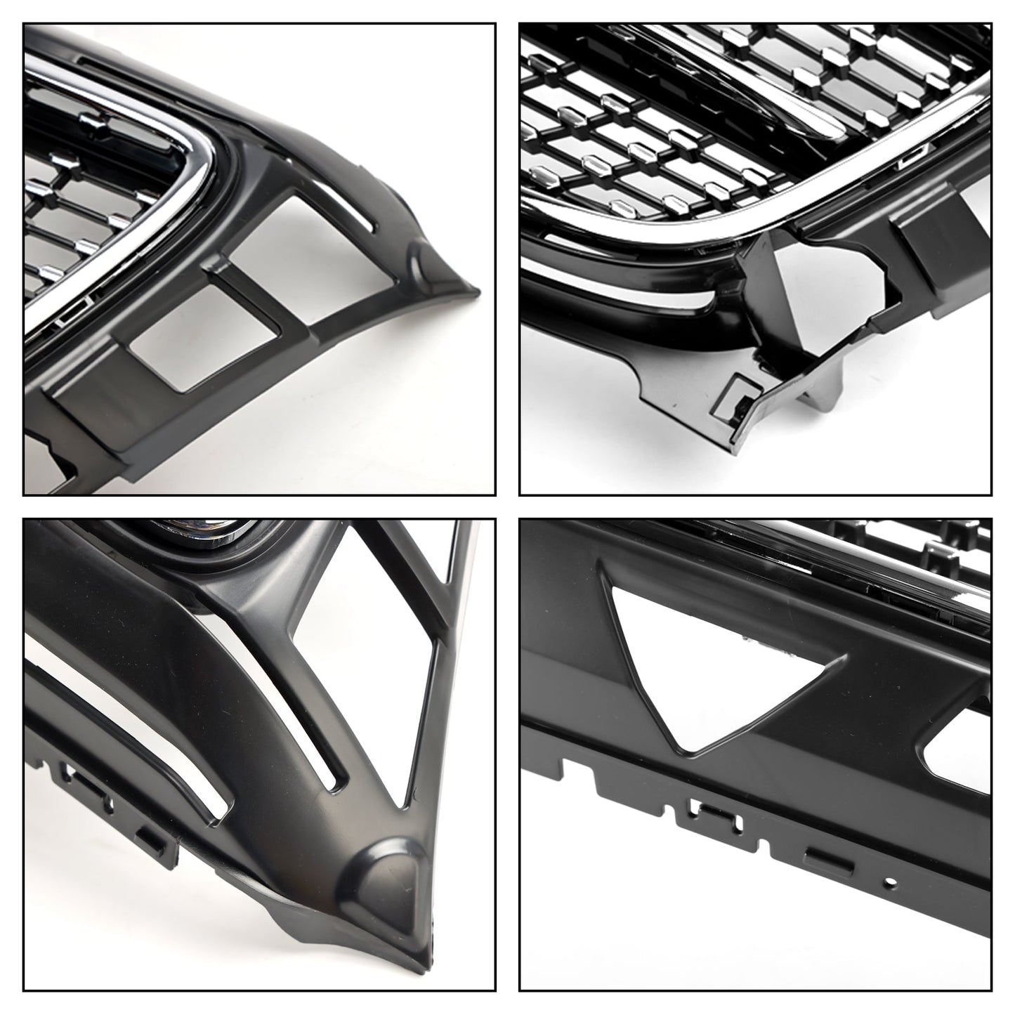2011-2014 Mercedes Benz CLS W218 C218 X218 CLS250/350/400/500/550 Diamond / AMG Style Grille Front Bumper Black Grill