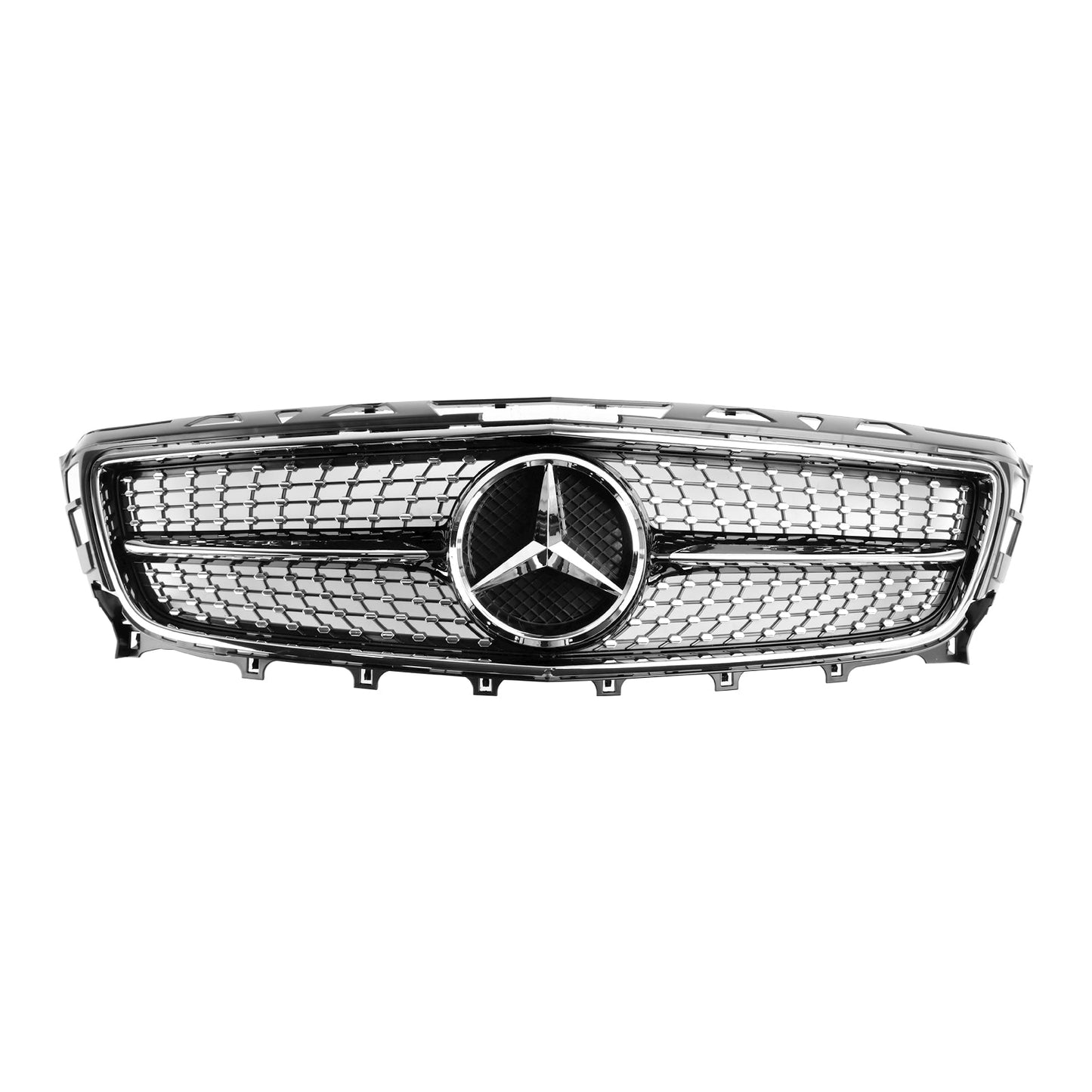 2011-2014 Mercedes Benz CLS W218 C218 X218 CLS250/350/400/500/550 Diamond / AMG Style Grille Front Bumper Black Grill