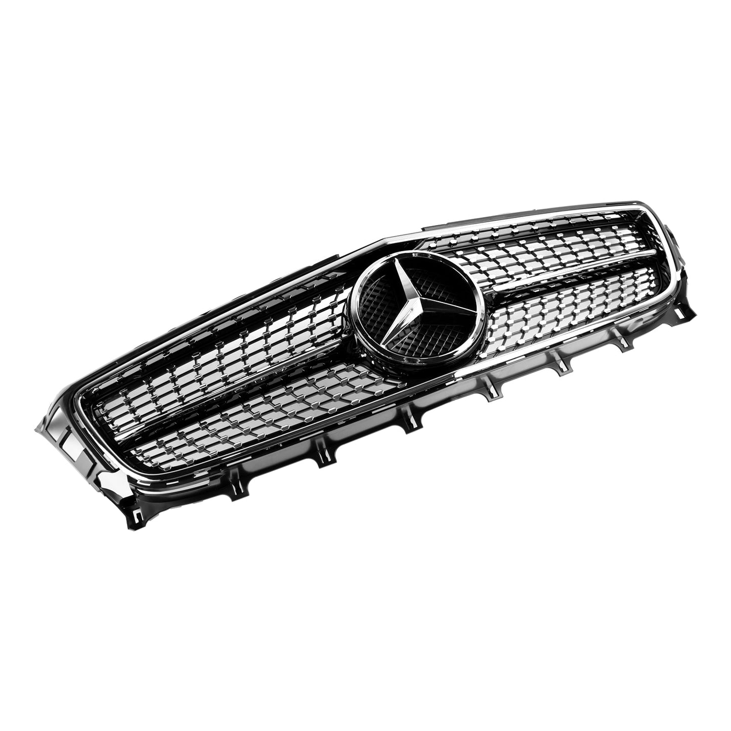 2011-2014 Mercedes Benz CLS W218 C218 X218 CLS250/350/400/500/550 Diamond / AMG Style Grille Front Bumper Black Grill