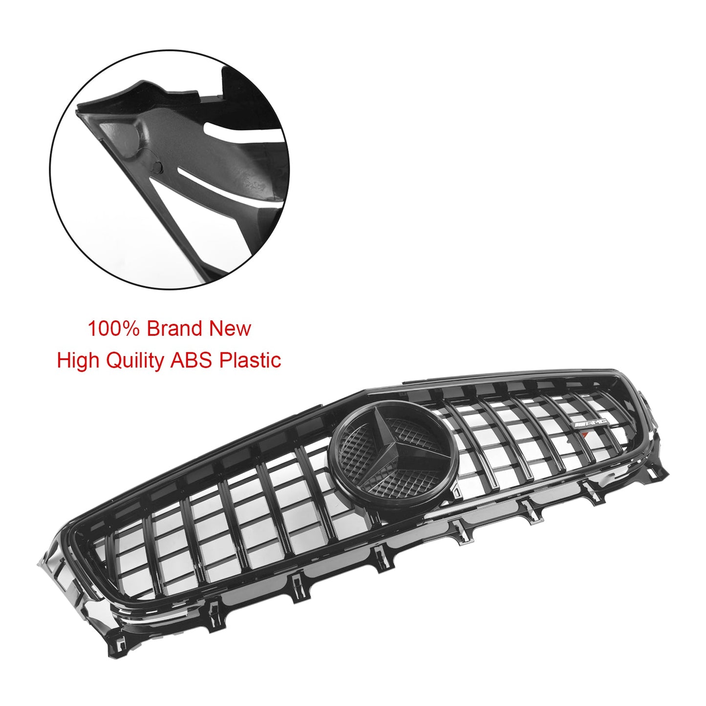 2011-2014 Mercedes Benz CLS-Class W218 C218 X218 AMG Style Front Bumper Grille Black Replacement Grill