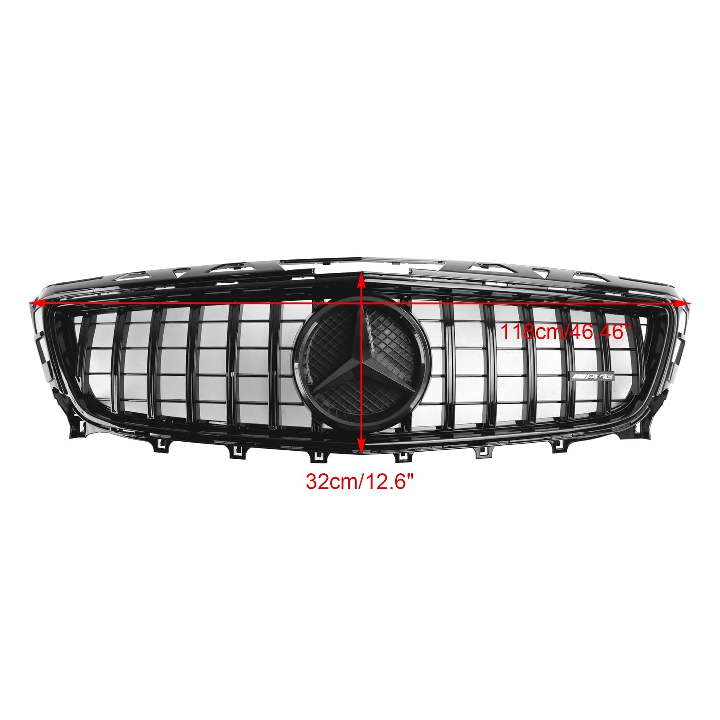 2011 2012 2013 2014 Mercedes Benz CLS-Class W218 CLS250/350/400/500/550 Front Bumper AMG Grill Glossy Black Grille