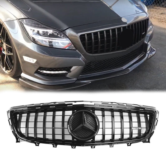 2011-2014 Mercedes Benz CLS W218 C218 X218 CLS250/350/400/500/550 Diamond / AMG Style Grille Front Bumper Black Grill