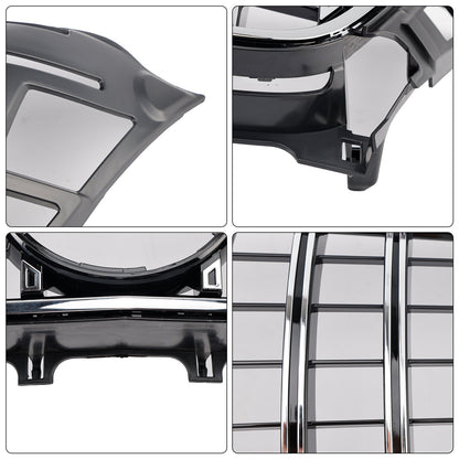 2011-2014 Mercedes Benz CLS-Class W218 C218 X218 Upper Bumper Chrome Grille W/ Emblem GTR Style Front Grille