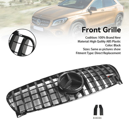 2017-2019 Mercedes Benz GLA-Class W156 X156 GLA180/200/220/45 Facelift Front Grill Black Replacement Grille