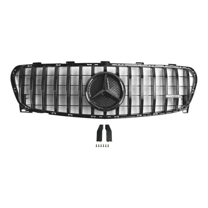 2017-2019 Mercedes Benz GLA-Class W156 X156 GT Style Grille Front Bumper Glossy Black Grill