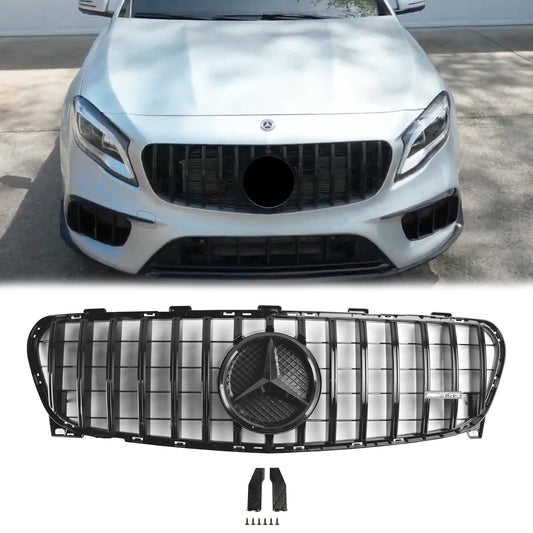 2017-2019 Mercedes Benz GLA-Class W156 X156 GLA180/200/220/45 Facelift Front Grill Black Replacement Grille