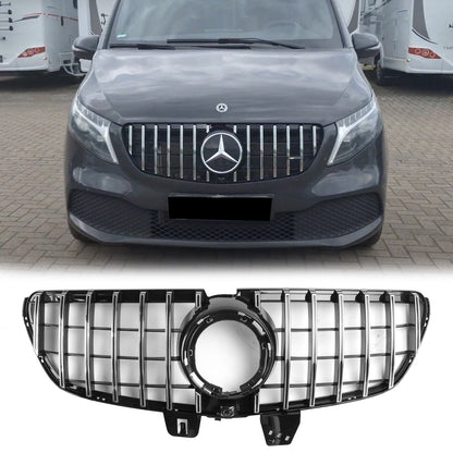 Mercedes Benz V-Class 2019-2023 W447 Diamond / GT Style Front Upper Grill Replacement Grille