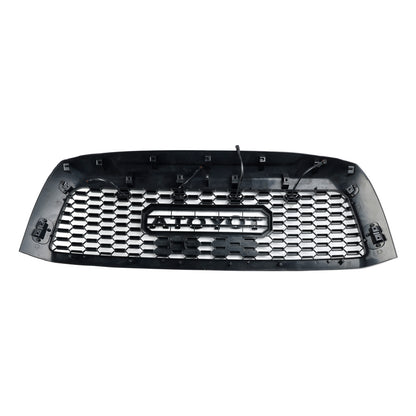 TRD PRO Style Grille For Toyota Sequoia 2008-2018 Front Bumper Black Replacement Grill With Led Light