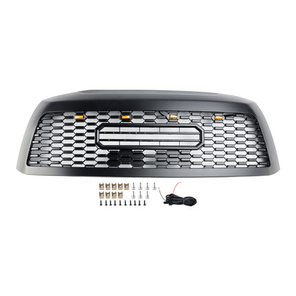 TRD PRO Style Grille For Toyota Sequoia 2008-2018 Front Bumper Black Replacement Grill With Led Light